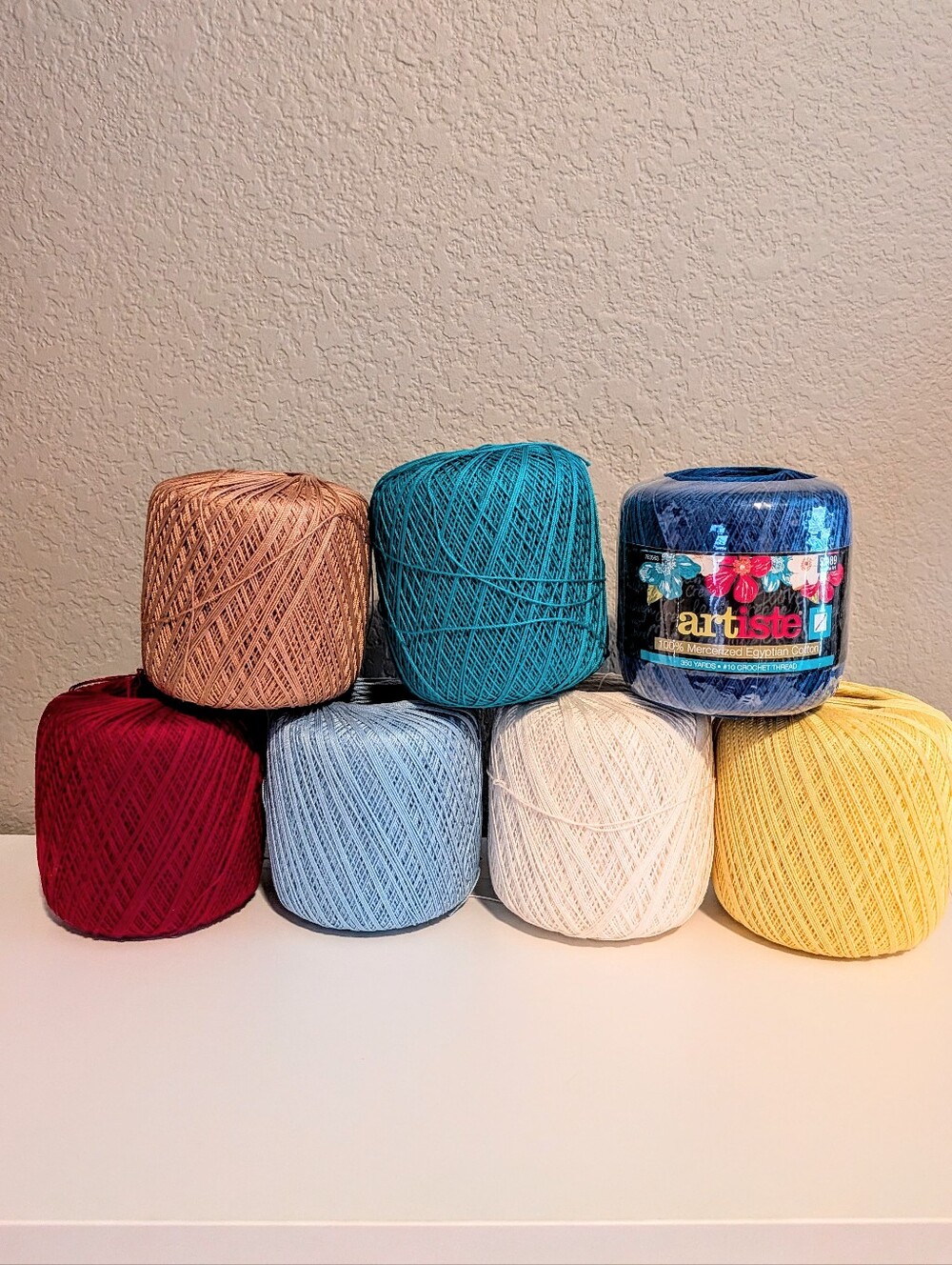Crochet Thread Assorted Colors - 7 Spools